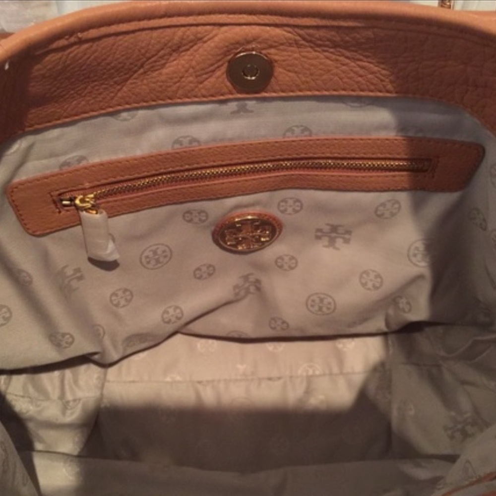 Tory Burch Camel Leather Tote - Picture 3 of 8